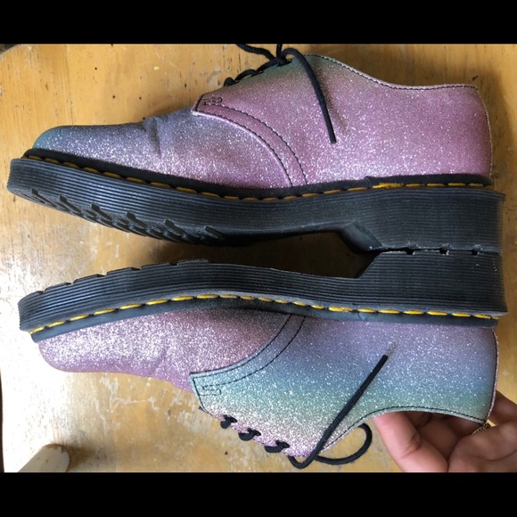 Host Pick Iridescent Sparkly Dr. Martens Oxfords 6 - Picture 3 of 8